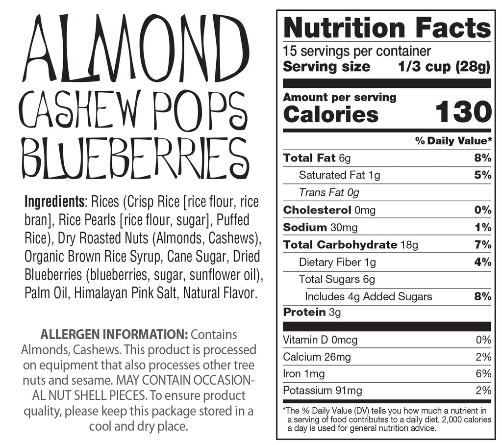 Almond Cashew Pop with Blueberries (15 oz.)