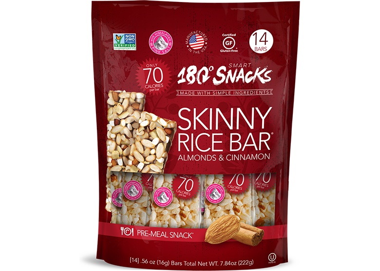 180 Snacks Skinny Rice Bar Himalayan Salt Pre Meal Snack 2 Pack 12 Bars JUN  2024